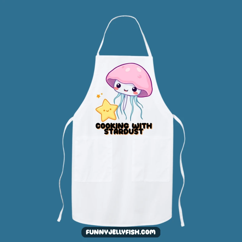 Funny Kawaii Jellyfish Star Apron: Cute Bouncing Creature, Perfect Kitchen Funny Gift