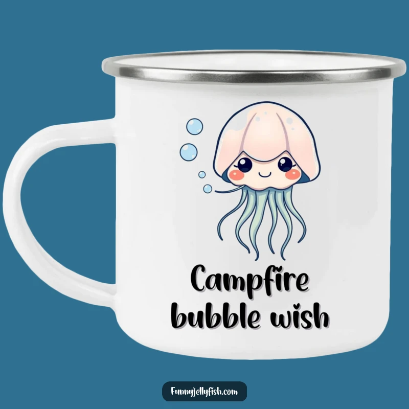 Funny Kawaii Jellyfish Bubble Camping Mug - Serene Adventures