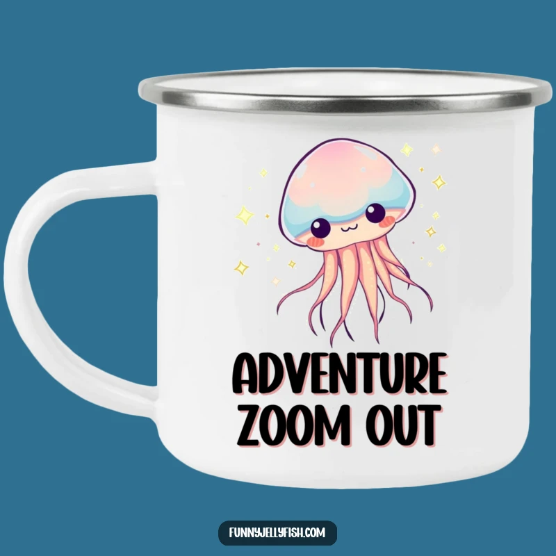 Funny Kawaii Jellyfish Zoom Camping Mug - Adventure Trails