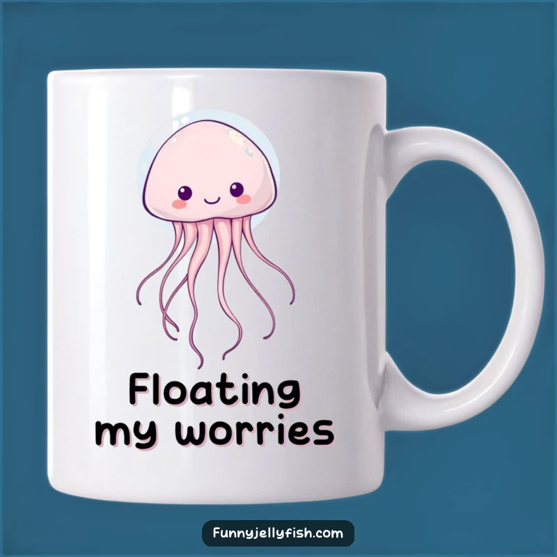Funny Kawaii Jellyfish Bubble Mug: Floating Tentacles, Perfect Hilarious Ocean Gift
