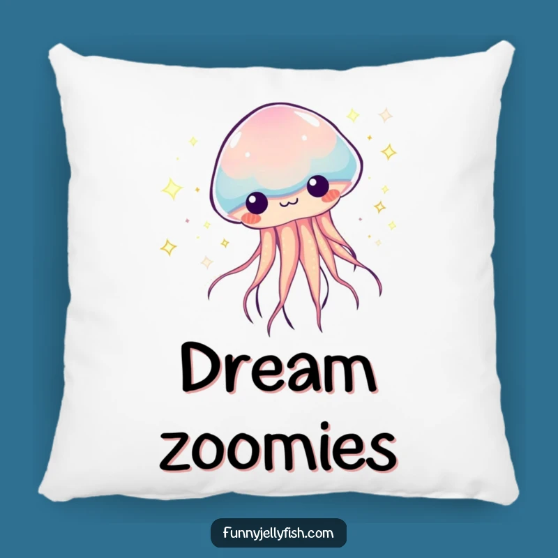 Funny Kawaii Jellyfish Zoom Pillow - Cozy Sparkle