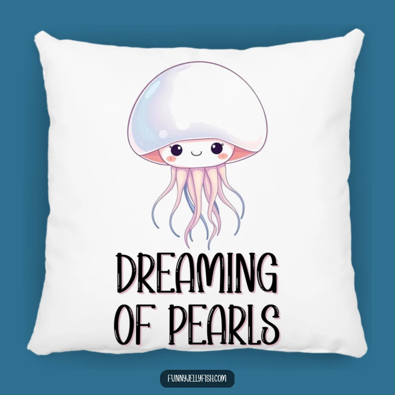 Funny Kawaii Jellyfish Pearl Pillow: Cozy Cute Decor, Perfect Humorous Gift