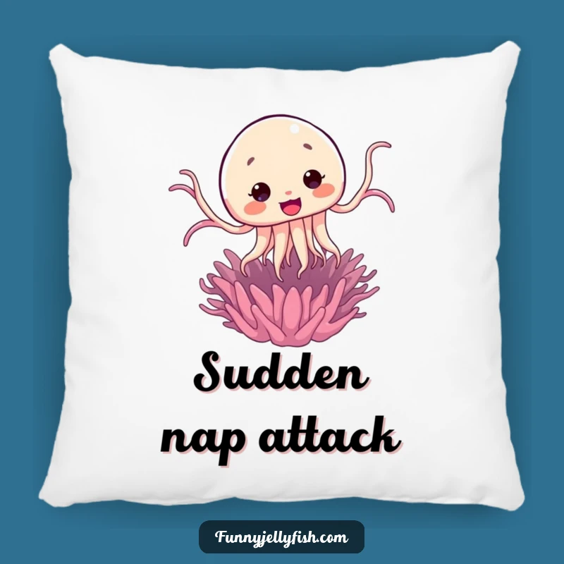 Cozy Funny Kawaii Jellyfish Jump Pillow: Soft Surprise, Comical Sea Gift!