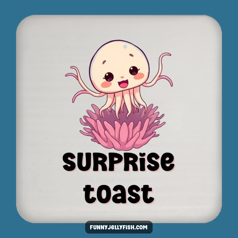 Funny Kawaii Jellyfish Jump Coaster: Protect Surfaces with Comical Surprise!