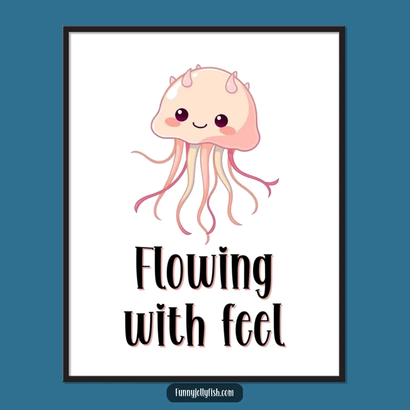 Funny Kawaii Jellyfish Dancer Poster - Vibrant Art for Your Walls