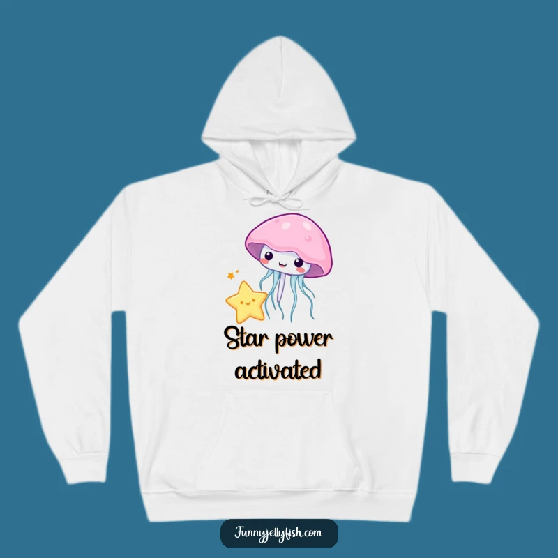 Funny Kawaii Jellyfish Star Hoodie: Cozy Bouncing Creature, Perfect Warm Funny Gift