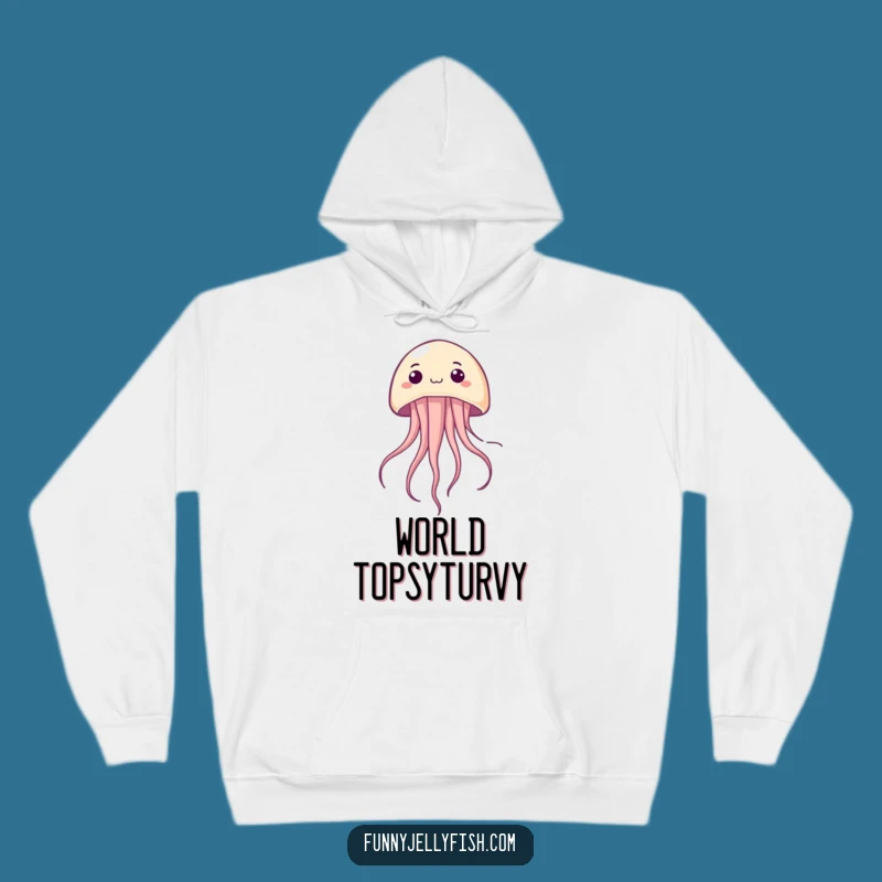 Funny Kawaii Jellyfish Upside Down Hoodie - Cozy Surprise