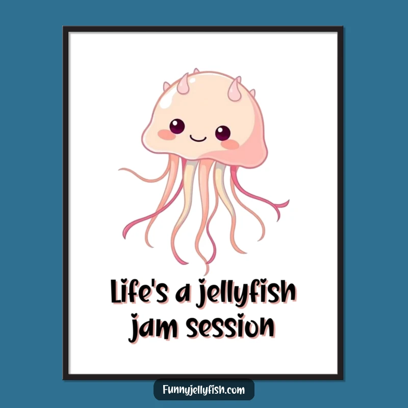 Free Printable Wall Art: Kawaii Jellyfish Dancer - Funny Downloadable Decor