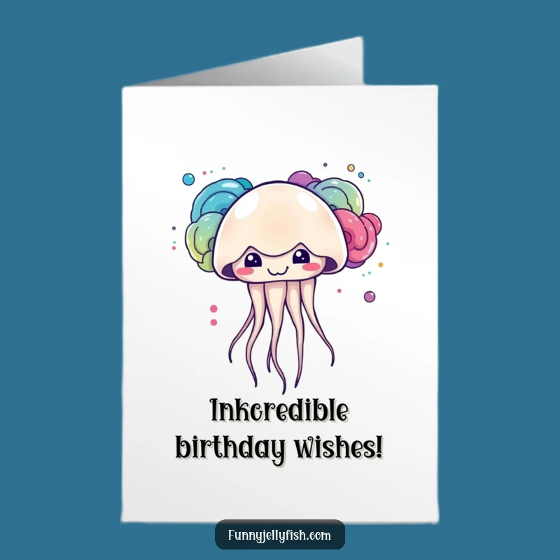 Free Printable Birthday Card: Mischievous Jellyfish Arts for a Funny Downloadable Gift