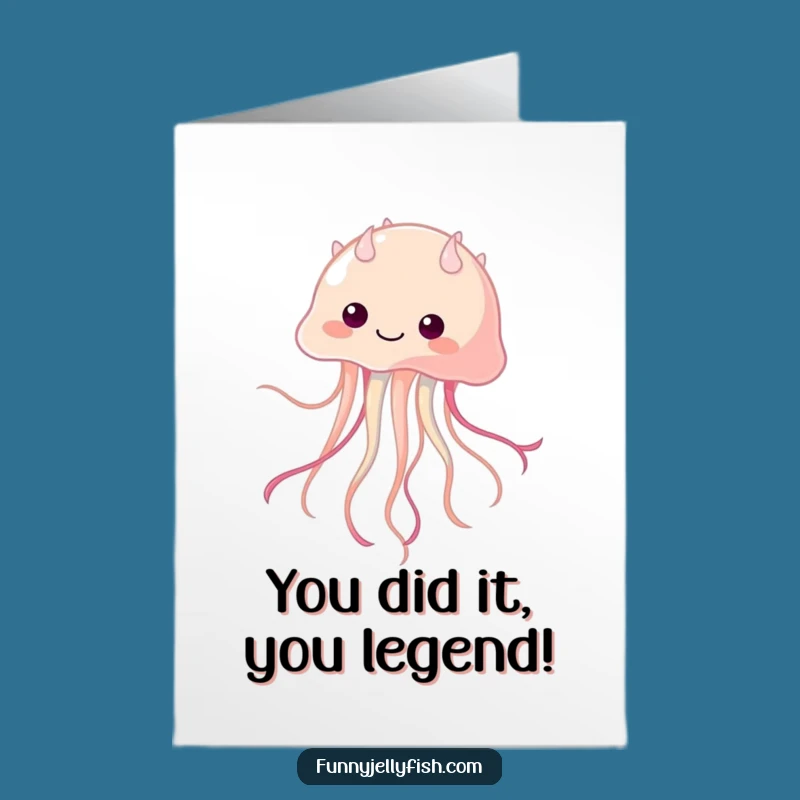 Free Printable Congrats Card: Wiggle-Worthy Jellyfish - Funny Downloadable