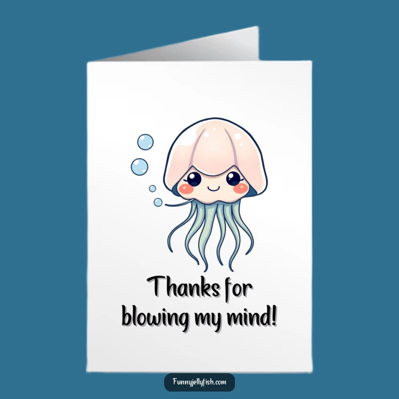 Free Printable Thank You Card: Bubble Jellyfish - Funny Downloadable