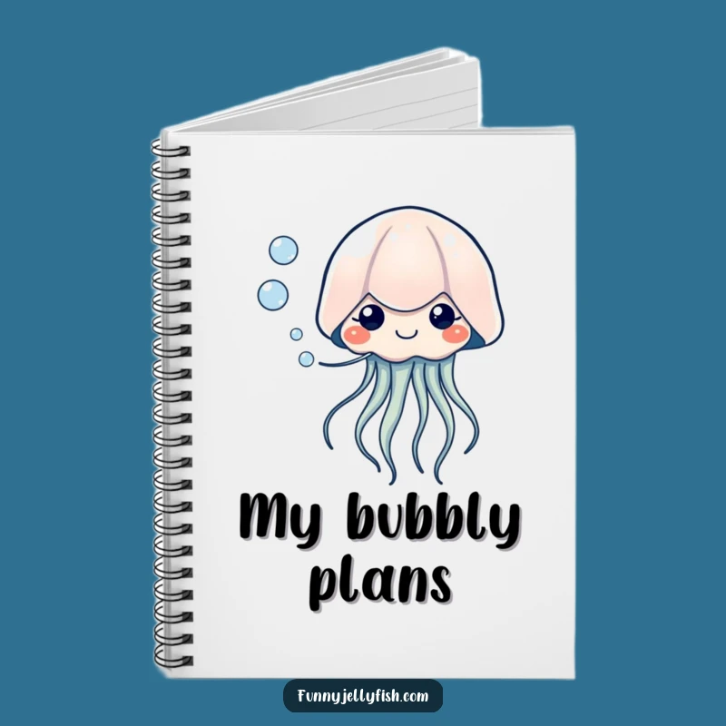 Funny Kawaii Jellyfish Bubble Notebook - Jot Down Happy Bubbles