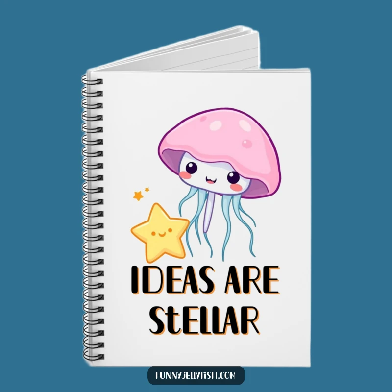 Funny Kawaii Jellyfish Star Notebook: Cute Bouncing Creature, Perfect Journal Funny Gift