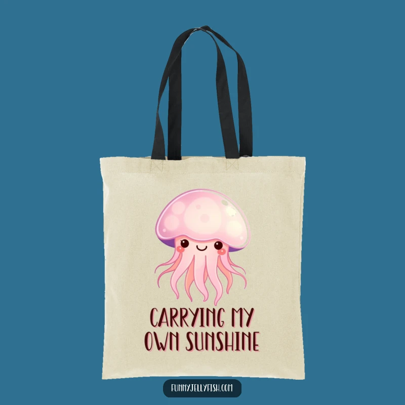 Funny Kawaii Jellyfish Tote Bag - Glowing Charm, Ideal Humorous Gift